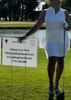 Phyllis GIllespie on the golf course