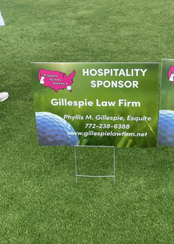 Gillespie Law Yard sign
